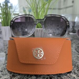 New Authentic Tory Burch Polarized Grey Women's Sunglasses TY7143U